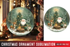 Christmas Ornaments Round Sign PNG, Christmas Round Sign PNG Product Image 1