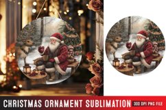 Christmas Ornaments Round Sign PNG, Christmas Round Sign PNG Product Image 1
