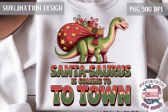 Christmas Dinosaur Funny Quote Sublimation design Tshirt Product Image 1