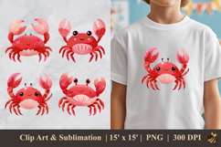 Cute Crab DTF Sublimation Clipart Design Product Image 1
