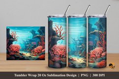 Underwater Garden Tumbler Wrap Sublimation Design 5 Product Image 1