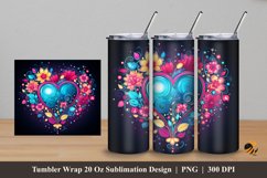 Love Beautiful Art Tumbler Wrap Sublimation Design 5 Product Image 1