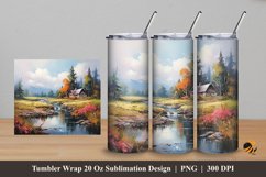 Amazing Nature Tumbler Wrap Sublimation Design 5 Product Image 1