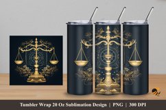 Handdrawn Balance Tumbler Wrap Sublimation Design 5 Product Image 1