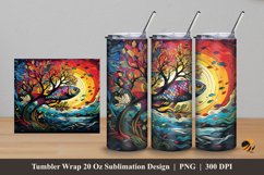 Seabed Tumbler Wrap Sublimation Design 5 Product Image 1