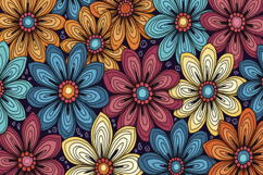 Colorful Floral Pattern Background Product Image 1