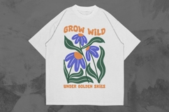 Grow Wild Summer Inspirational T-shirt Design Product Image 1