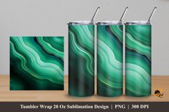 Blue Agate Tumbler Wrap Sublimation Design 5 Product Image 1