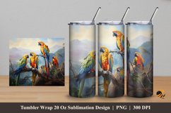 Flock of Birds Tumbler Wrap Sublimation Design 5 Product Image 1
