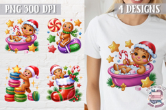 Christmas Gingerbread Man Colorful Clipart PNG Sublimation 4 Product Image 1