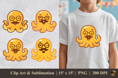 Mr. Octopus DTF Sublimation Clipart Design Product Image 1