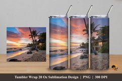 Charming Beach Tumbler Wrap Sublimation Design 5 Product Image 1