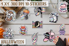 Halloween sticker Kawaii PNG pastel holographic foil Product Image 1