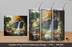 Naturally Dark Tumbler Wrap Sublimation Design 5 Product Image 1