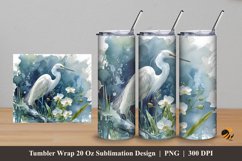 Wild Stork Tumbler Wrap Sublimation Design 5 Product Image 1