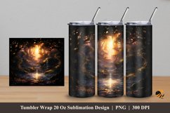 Darkness Light Tumbler Wrap Sublimation Design 5 Product Image 1