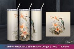 Lily and Bird Tumbler Wrap Sublimation 5 Product Image 1