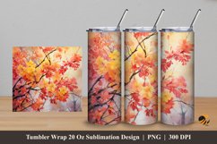 Forest Flowers Tumbler Wrap Sublimation Design 5 Product Image 1