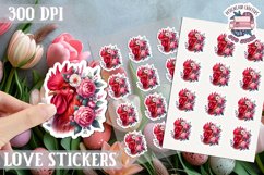 Spring sticker Cute animal with flowers Love PNG Funny Product Image 1