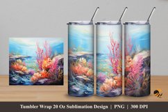 Sea Park Tumbler Wrap Sublimation Design 5 Product Image 1