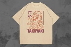 Takoyaki Vintage Japanese T-shirt Design Product Image 1