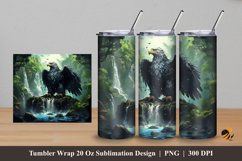 Big Bird Waterfall Tumbler Wrap Sublimation Design 5 Product Image 1