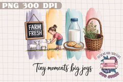 Summer Farm Brushstrokes PNG Sublimation Rustic Country Product Image 1