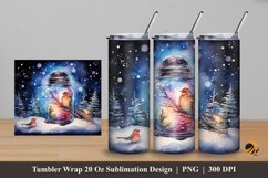 Little Bird And Jar Tumbler Wrap Sublimation Design 5 Product Image 1