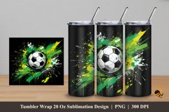 Graffiti Soccer Ball Tumbler Wrap Sublimation Design 5 Product Image 1
