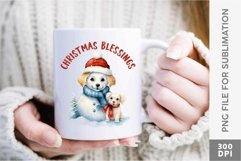 Dog Snowman Winter Sublimation PNG Designs Bundle Product Image 6