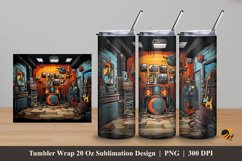 Music Studio Tumbler Wrap Sublimation Design 5 Product Image 1