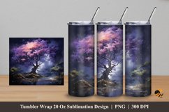Rain Storm Tumbler Wrap Sublimation Design 5 Product Image 1
