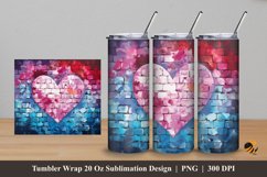 Oil Painting Love Tumbler Wrap Sublimation Design 5 Product Image 1