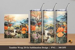 Bird Habitat Tumbler Wrap Sublimation Design 5 Product Image 1