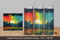 Grassland Tumbler Wrap Sublimation Design 5 Product Image 1