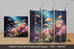 Nature Aquarium Tumbler Wrap Sublimation Design 5 Product Image 1