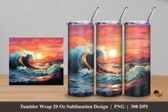 Sea Weave Tumbler Wrap Sublimation Design 5 Product Image 1