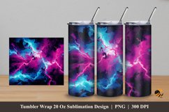 Electric Magenta Tumbler Wrap Sublimation Design 5 Product Image 1