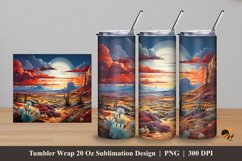 Cactusy View Tumbler Wrap Sublimation Design 5 Product Image 1