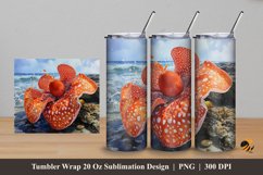 Aesthetic Flower Tumbler Wrap Sublimation Design 5 Product Image 1