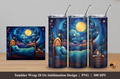 Fantasy Bed Tumbler Wrap Sublimation Design 5 Product Image 1