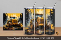 Heavy Equipment Tumbler Wrap Sublimation Design 5 Product Image 1