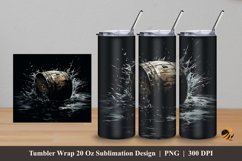 Barrel Effect Tumbler Wrap Sublimation Design 5 Product Image 1