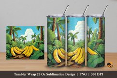 Banana Fruit Tumbler Wrap Sublimation Design 5 Product Image 1
