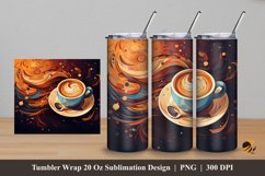 Enjoy Coffee Tumbler Wrap Sublimation Design 5 Product Image 1