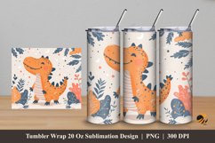 Cute Crocodile Tumbler Wrap Sublimation Design 5 Product Image 1