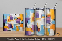 Painting Abstract Tumbler Wrap Sublimation Design 5 Product Image 1