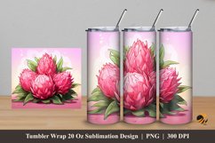 Lovely Dragon Fruit Tumbler Wrap Sublimation Design 5 Product Image 1