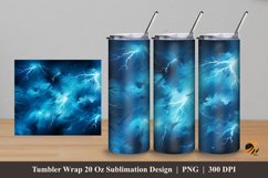 Thunder Tumbler Wrap Sublimation Design 5 Product Image 1