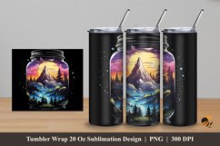 Peak and Jar Tumbler Wrap Sublimation Design 5 Product Image 1